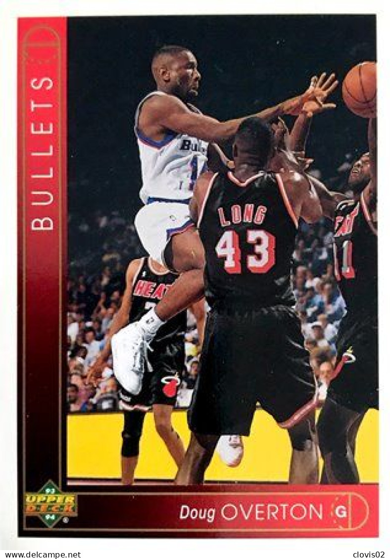 326 Doug Overton - Washington Bullets - Carte Upper Deck NBA 1993 - Autres & Non Classés