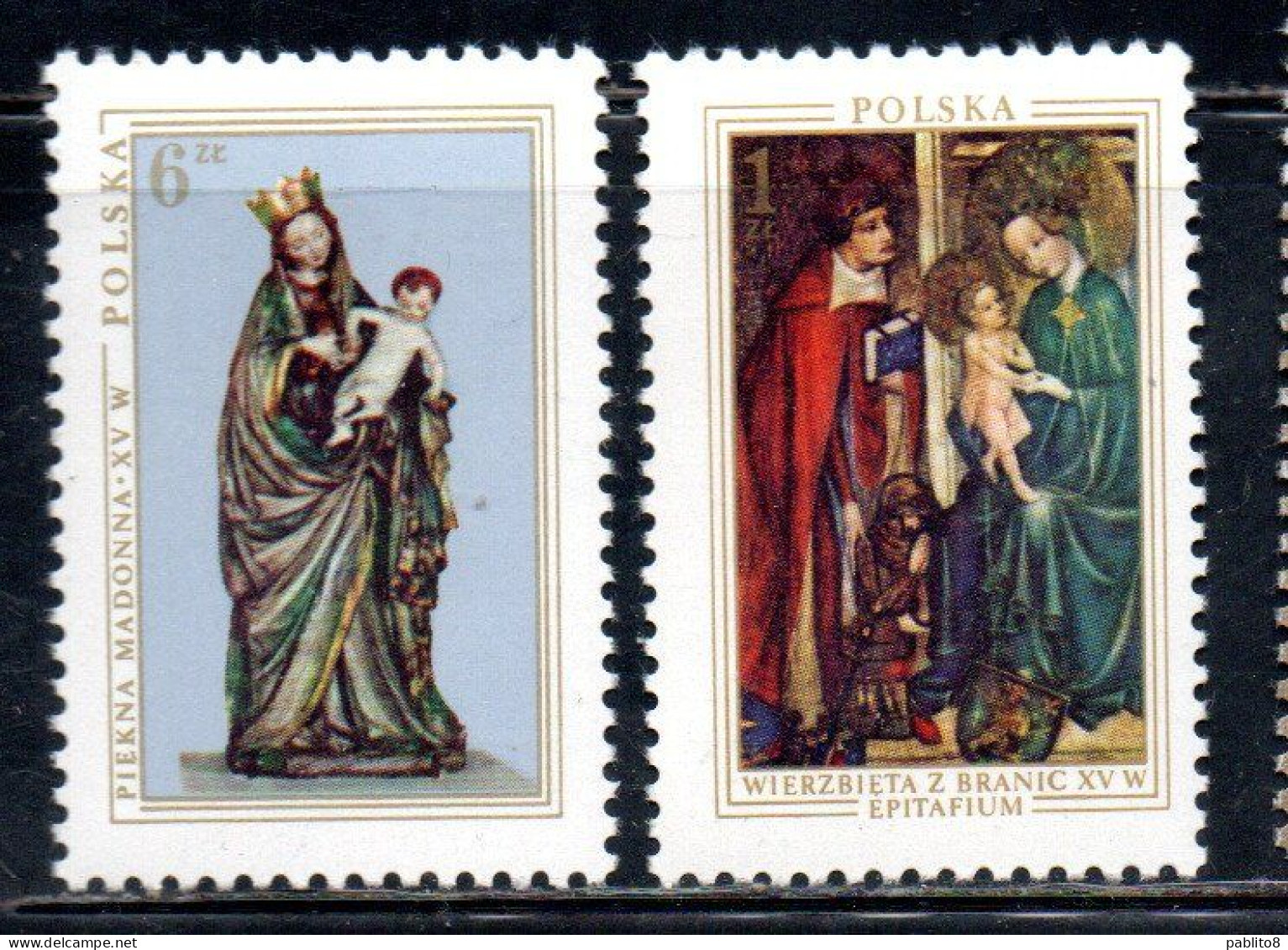 POLONIA POLAND POLSKA 1976 CHRISTMAS NATALE NOEL WEIHNACHTEN NAVIDAD NATAL COMPLETE SET SERIE COMPLETA MNH - Unused Stamps