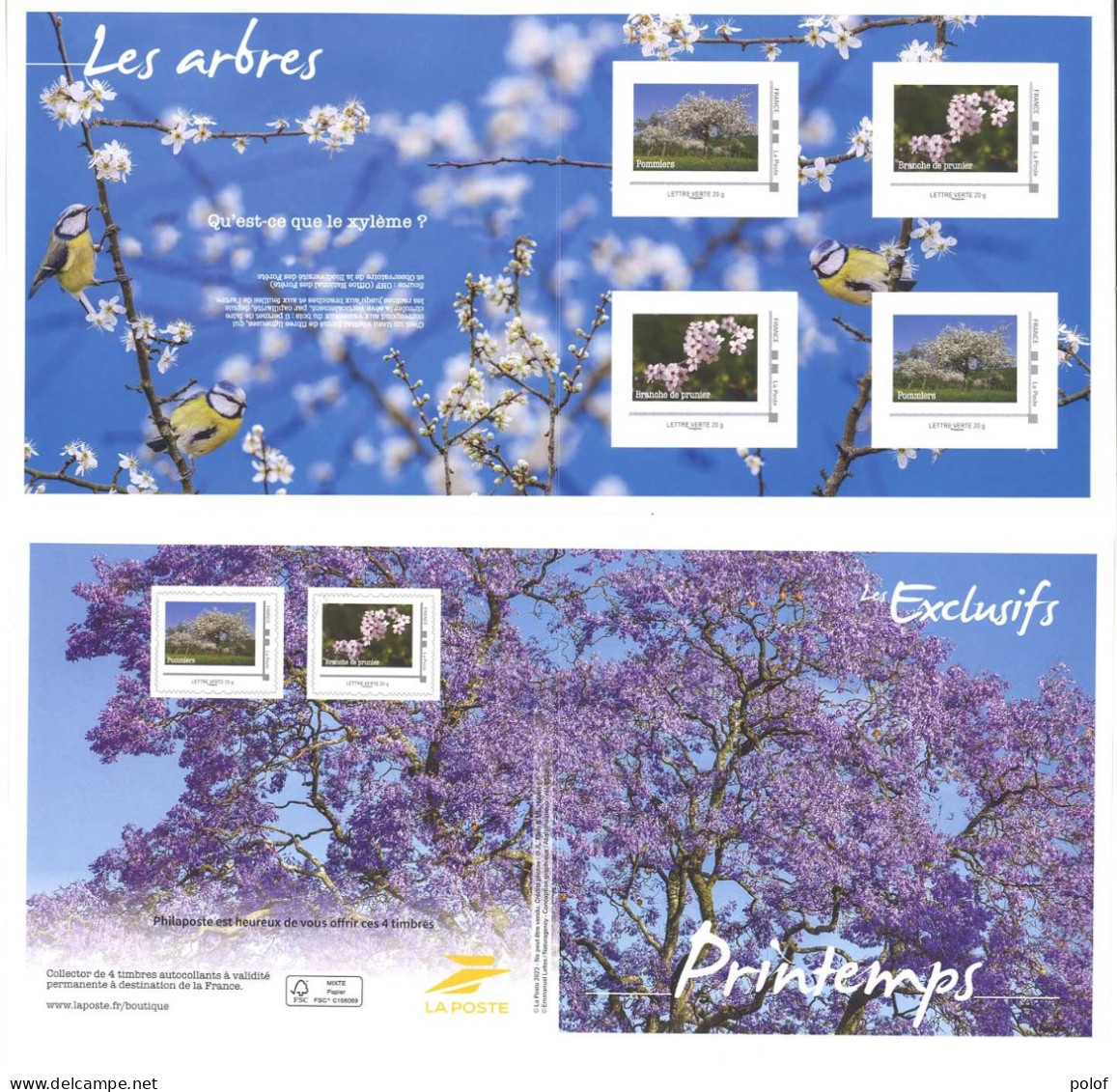 COLLECTOR - Les Exclusifs - Automne    - Les Arbres - 4 Timbres (Lettre Verte ) à Validité Permanente (C 63) - Collectors