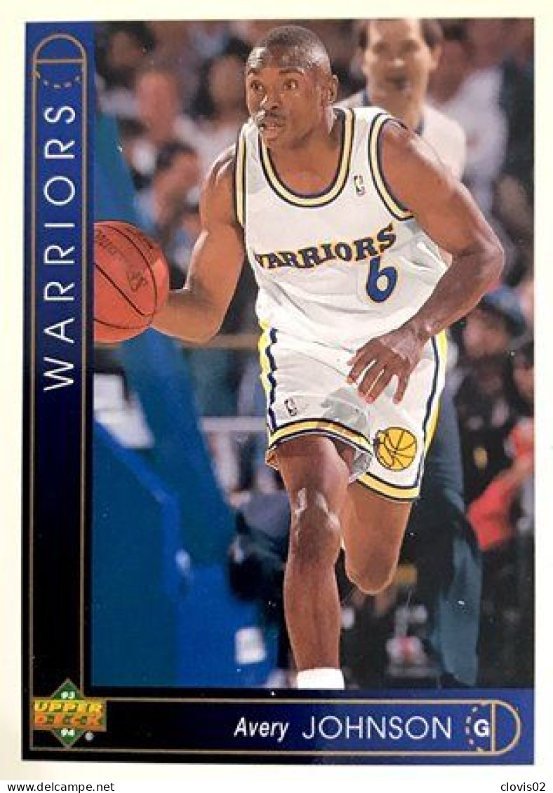 328 Avery Johnson - Golden State Warriors - Carte Upper Deck NBA 1993 - Altri & Non Classificati