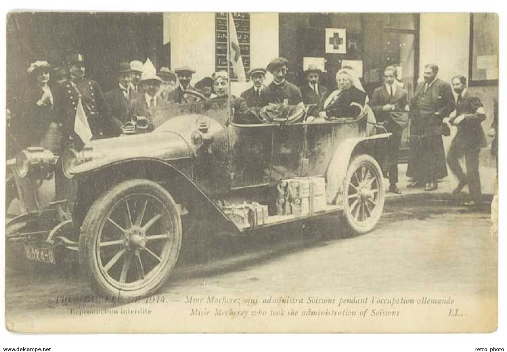 Cpa Guerre 1914 - Mme Marcherez Qui Administra Soissons ... ( Automobile )     (MI) - Guerra 1914-18