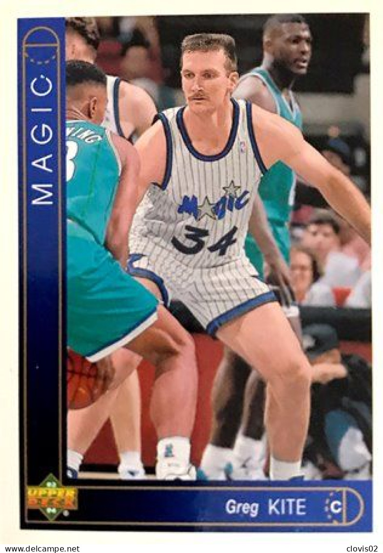 331 Greg Kite - Orlando Magic - Carte Upper Deck NBA 1993 - Sonstige & Ohne Zuordnung