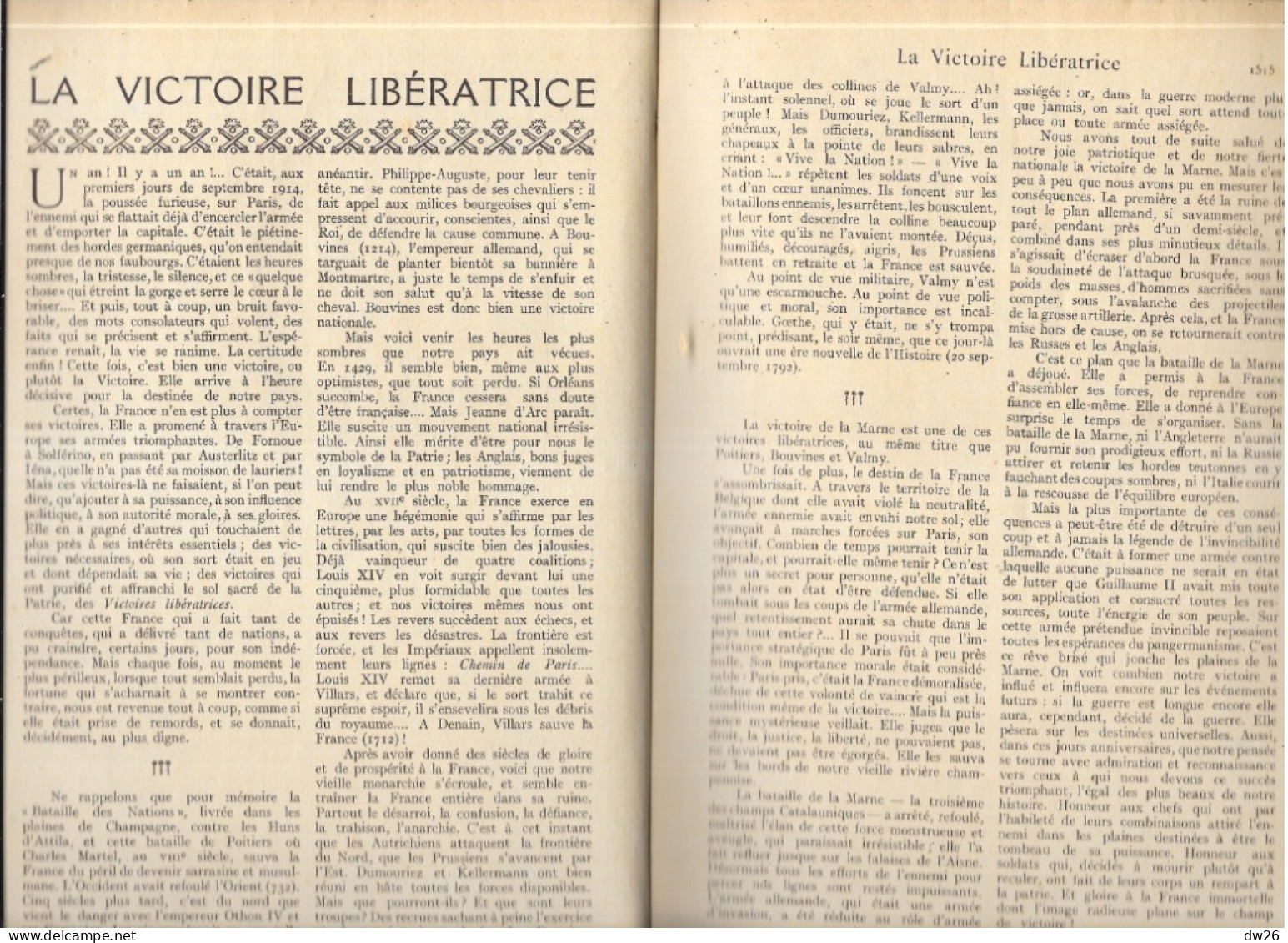 Revue Hachette Bimensuelle 1ère Guerre Mondiale - Lectures Pour Tous Du 15 Septembre 1915 - Aux Vainqueurs De La Marne - 1900 - 1949