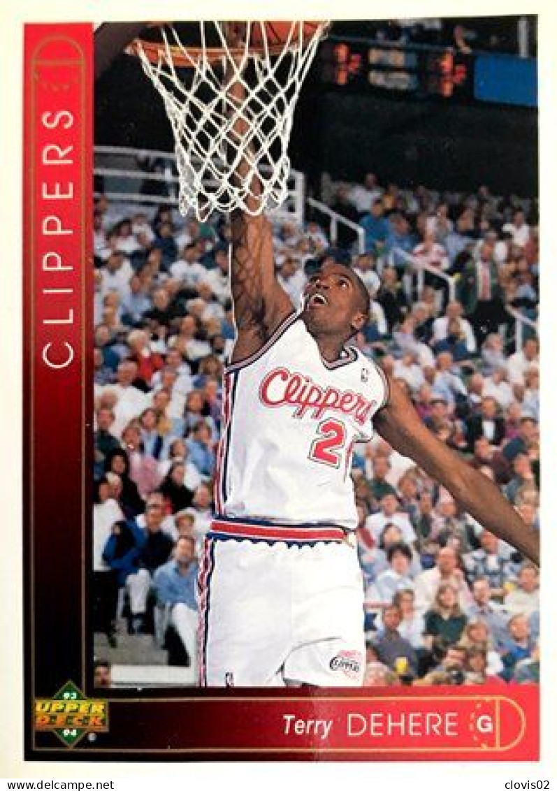 335 Terry Dehere - Los Angeles Clippers - Carte Upper Deck NBA 1993 - Otros & Sin Clasificación