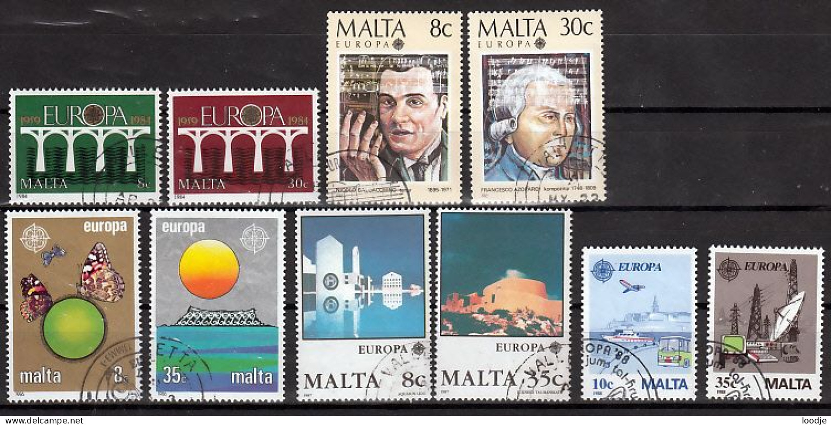 Malta Europa Cept 1984 T.m. 1988 Gestempeld - Malte