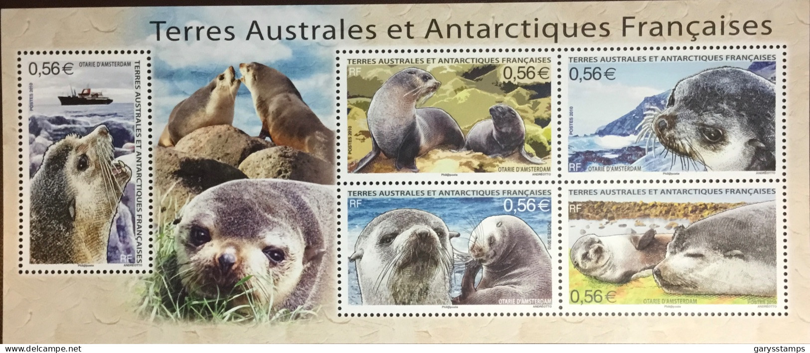 French Antarctic Territory TAAF 2010 Seals Sheetlet MNH - Altri & Non Classificati