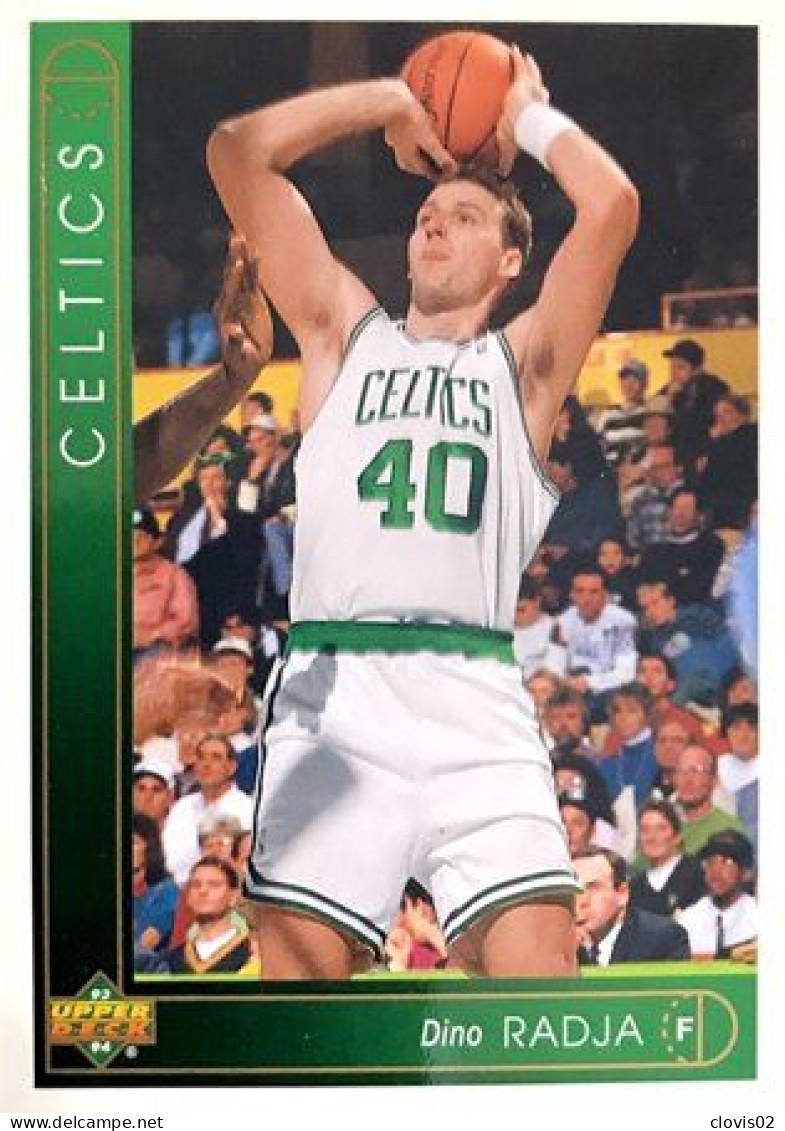 341 Dino Radja - Boston Celtics - Carte Upper Deck NBA 1993 - Andere & Zonder Classificatie