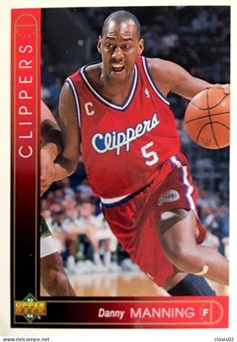 342 Danny Manning - Los Angeles Clippers - Carte Upper Deck NBA 1993 - Sonstige & Ohne Zuordnung