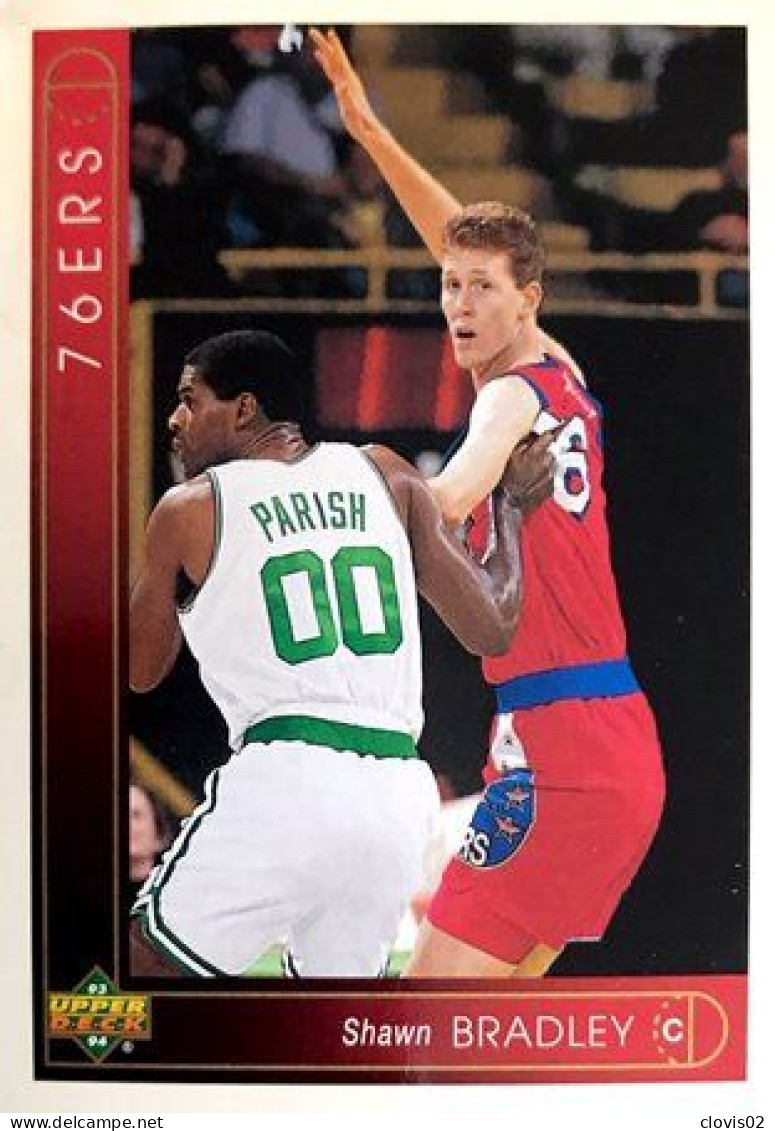 345 Shawn Bradley - Philadelphia 76ers - Carte Upper Deck NBA 1993 - Autres & Non Classés
