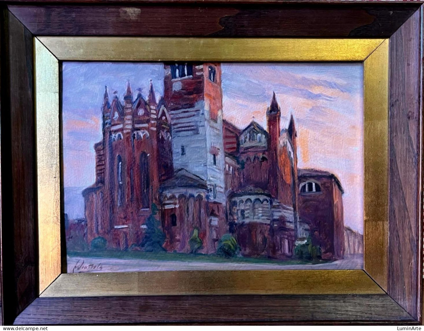 Scattola Ferruccio (1873-1950) "S.Fermo Maggiore Verona" 1910 - Oils