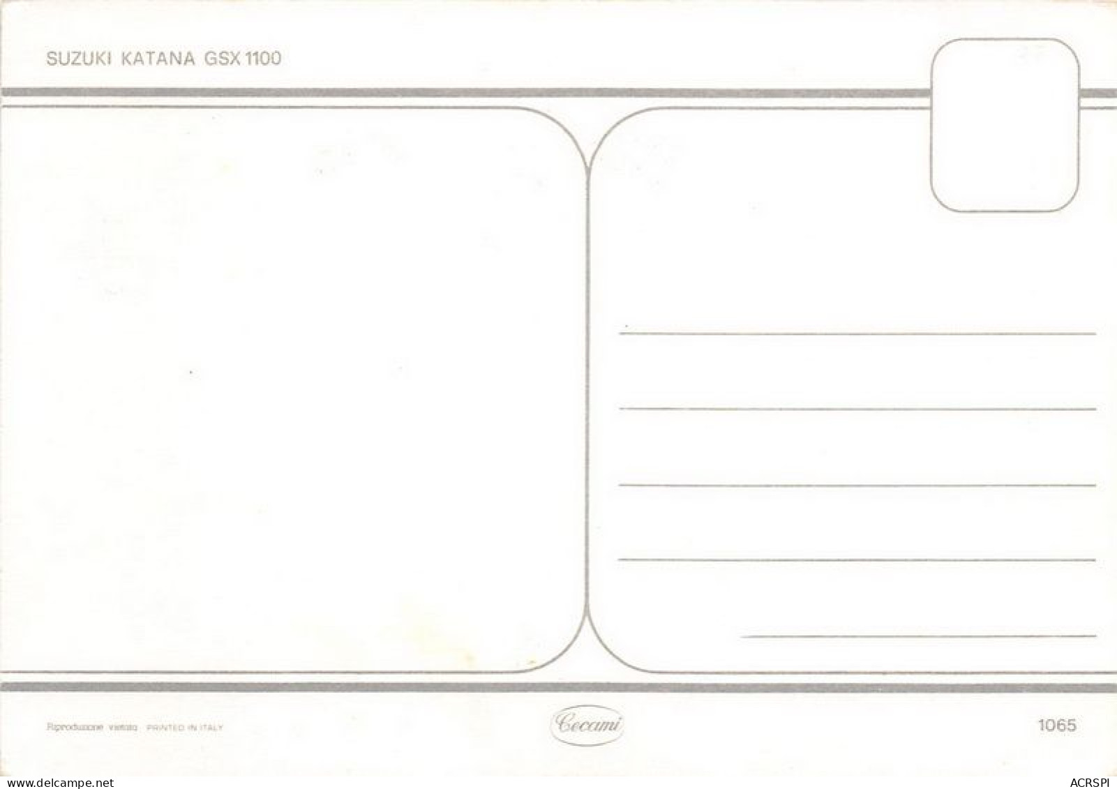 SUZIKI KATANA GSX 1100 9(scan Recto-verso) MA1809 - Motorfietsen