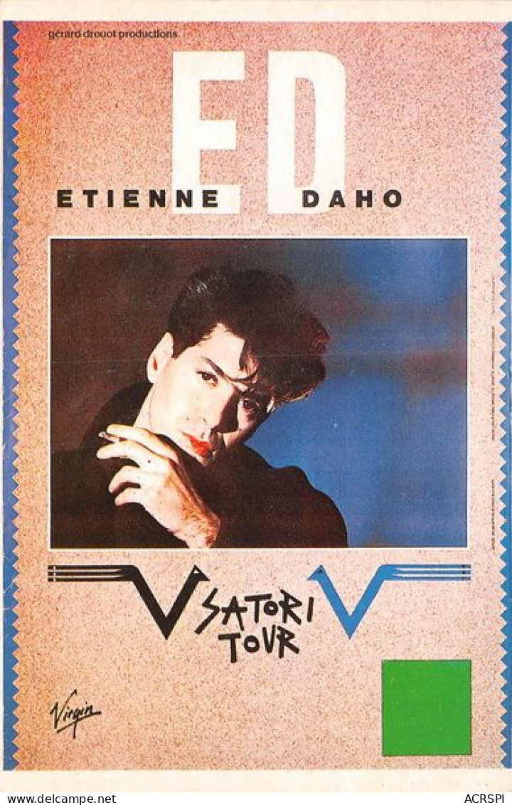 Etienne Daho V Satori Tour 10(scan Recto-verso) MA1808 - Cantantes Y Músicos