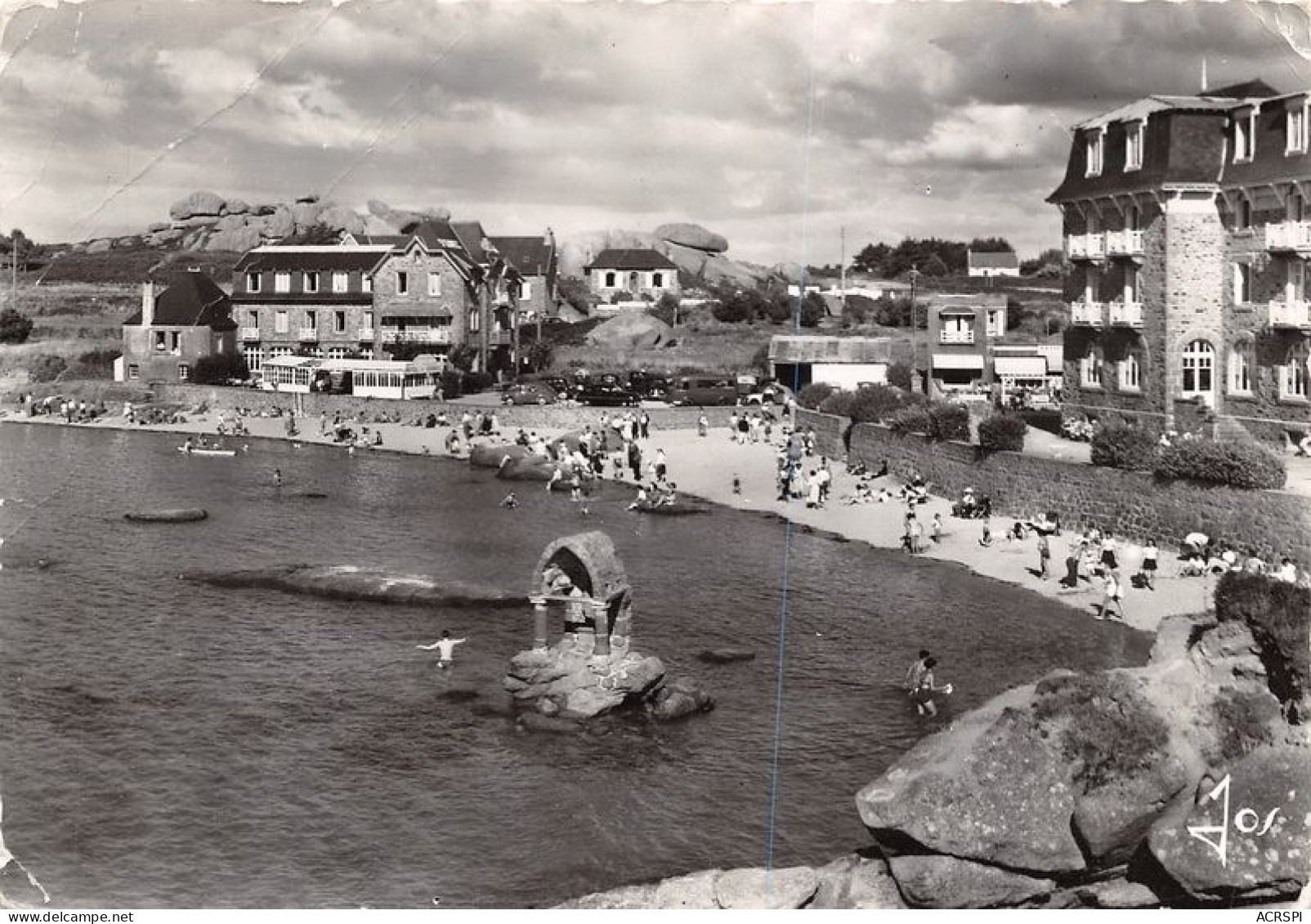 PLOUMANAC H Plage De St Guirec Et L Oratoire A Maree Haute 20(scan Recto-verso) MA1802 - Ploumanac'h