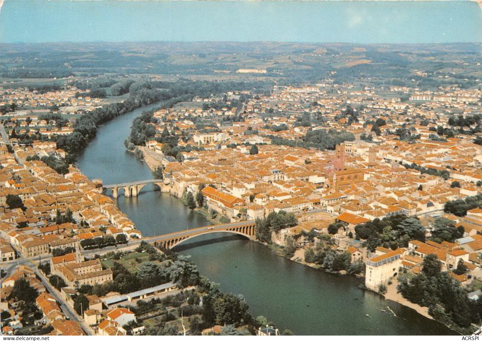 VILLENEUVE SUR LOT Vue Generale Aerienne 2(scan Recto-verso) MA1801 - Villeneuve Sur Lot