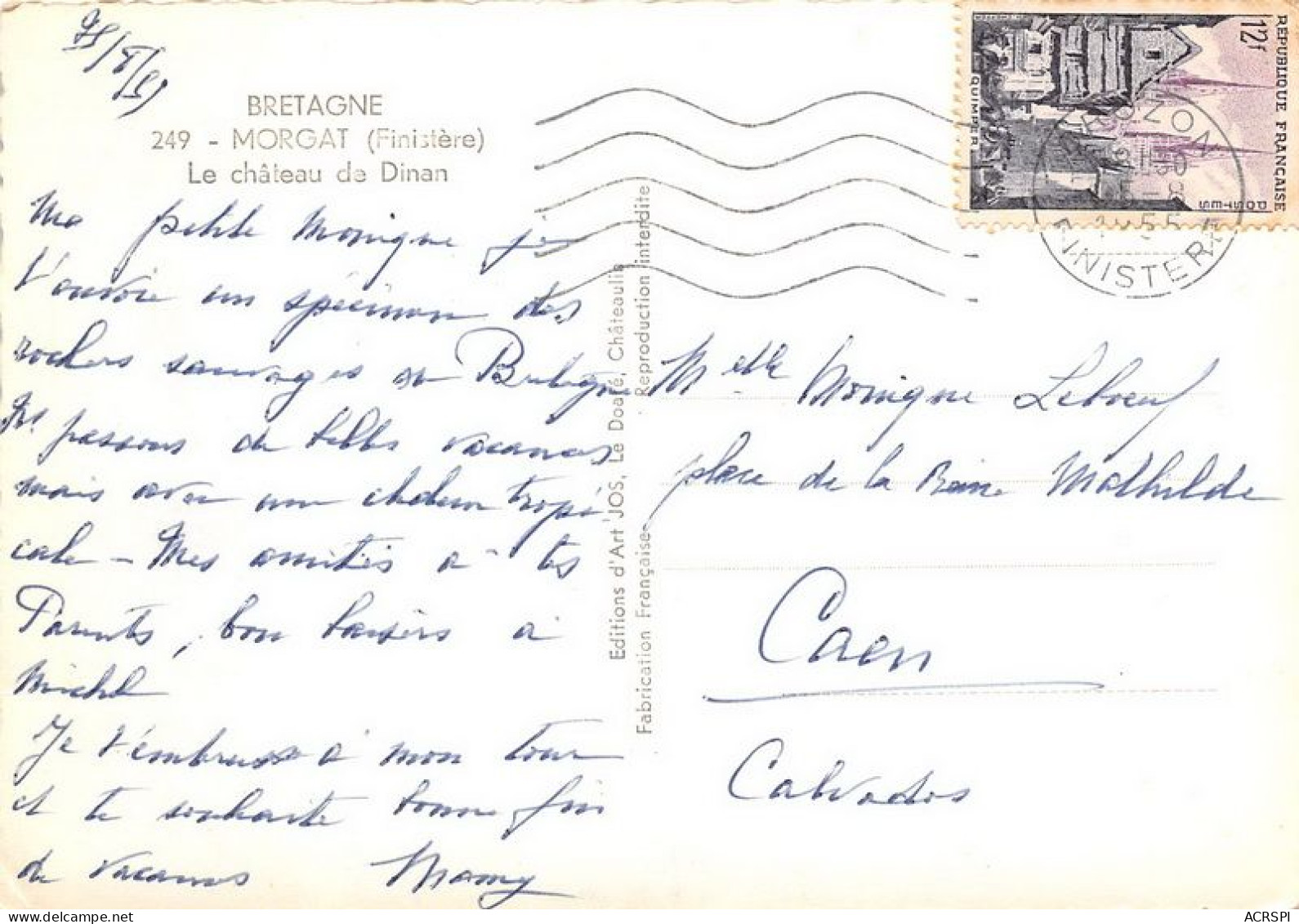 MORGAT Le Chateau De Dinan 20(scan Recto-verso) MA1840 - Morgat