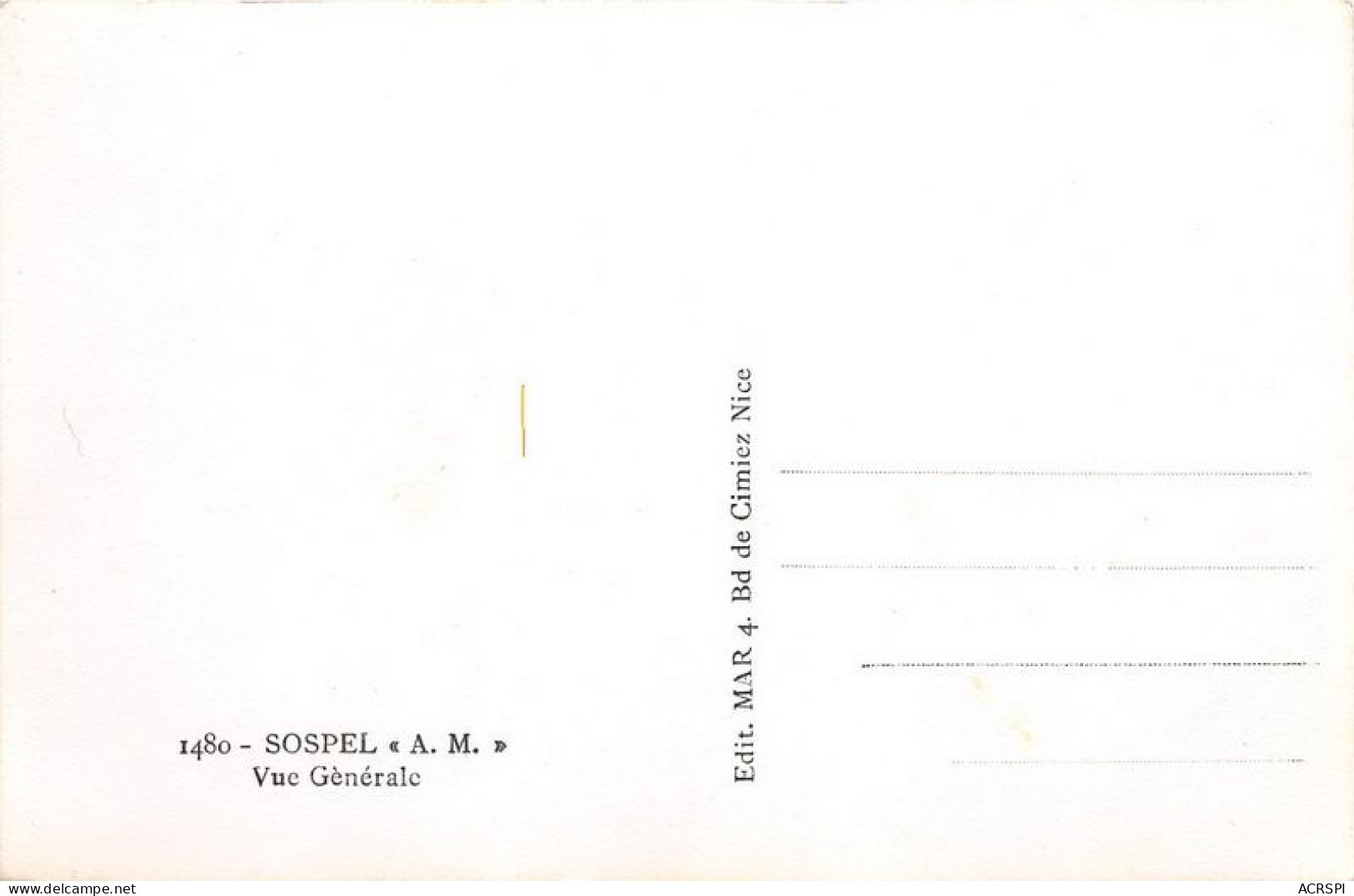 SOSPEL Vue Generale 1(scan Recto-verso) MA1829 - Sospel