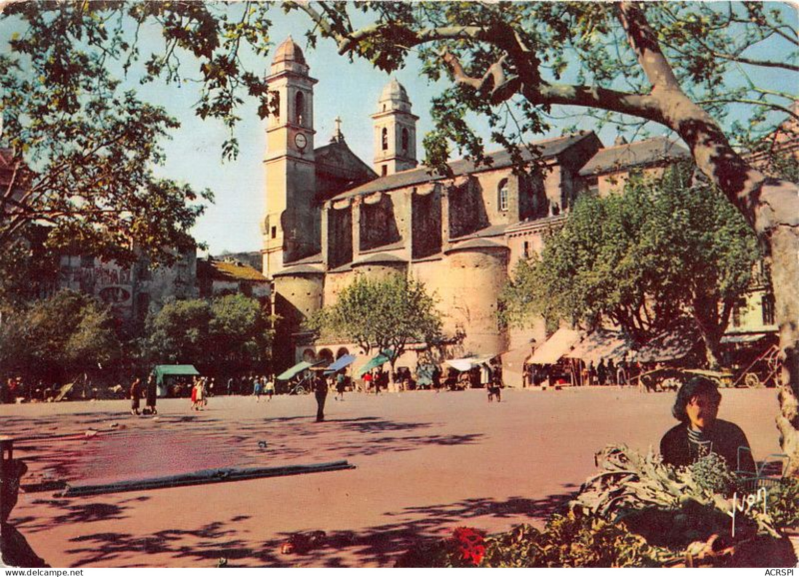 BASTIA Place De L Hotel De Ville Et L Eglise Saint Jean Baptiste 26(scan Recto-verso) MA1846 - Bastia