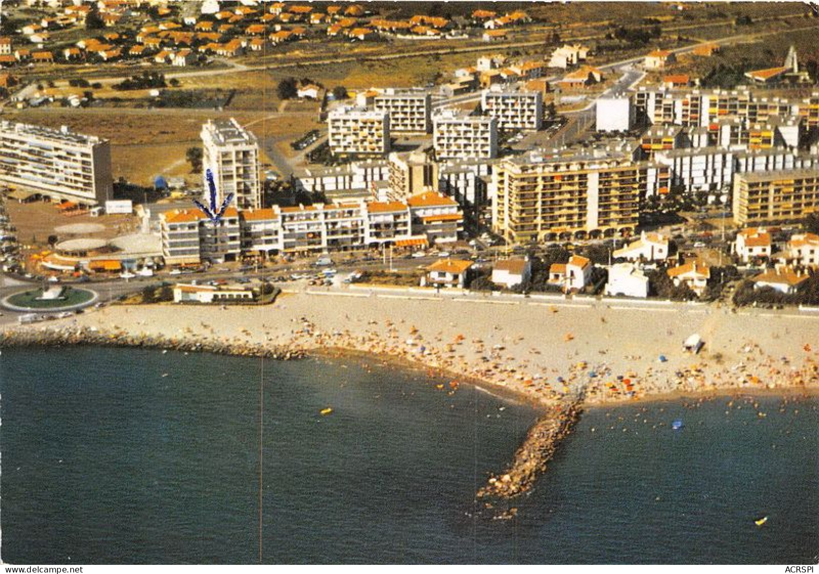 SAINT CYPRIEN PLAGE Vue Aerienne De La Plage Et Du Port 25(scan Recto-verso) MA1876 - Saint Cyprien