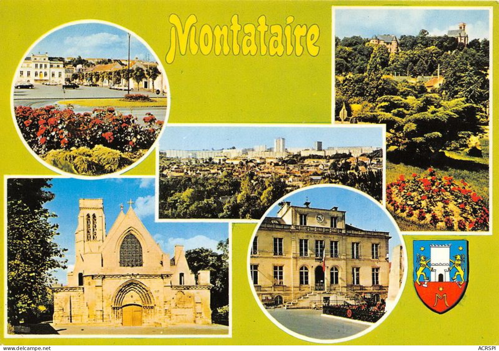 MONTATAIRE La Place De La Mairie Les Martient Le Chateau Et L Eglise La Mairie 4(scan Recto-verso) MA1870 - Montataire