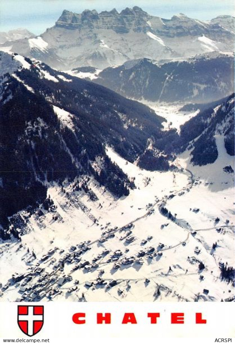 CHATEL Station Village Vue Generale Et Les Dents Du Midi 22(scan Recto-verso) MA1865 - Châtel