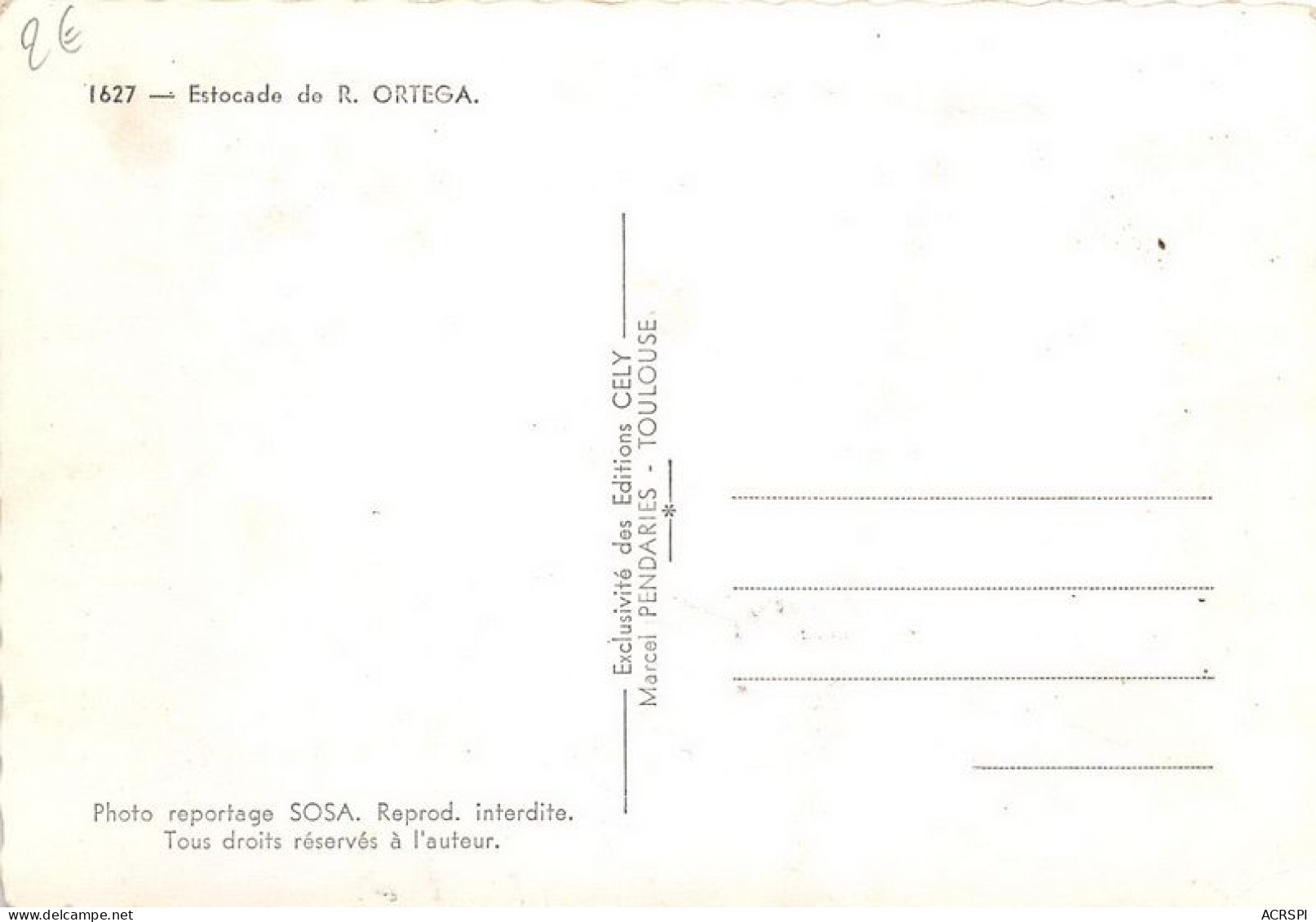 ANDORRE VALLS D ANDORRA Estocade De R ORTEGA 27(scan Recto-verso) MA1899 - Andorre