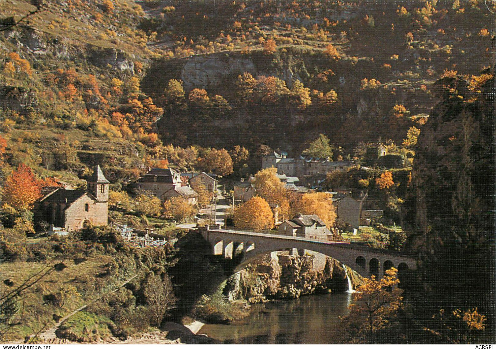 Saint Chely Du Tarn Le Pont Et L'église  3   (scan Recto-verso)MA1898Ter - Saint Chely D'Apcher