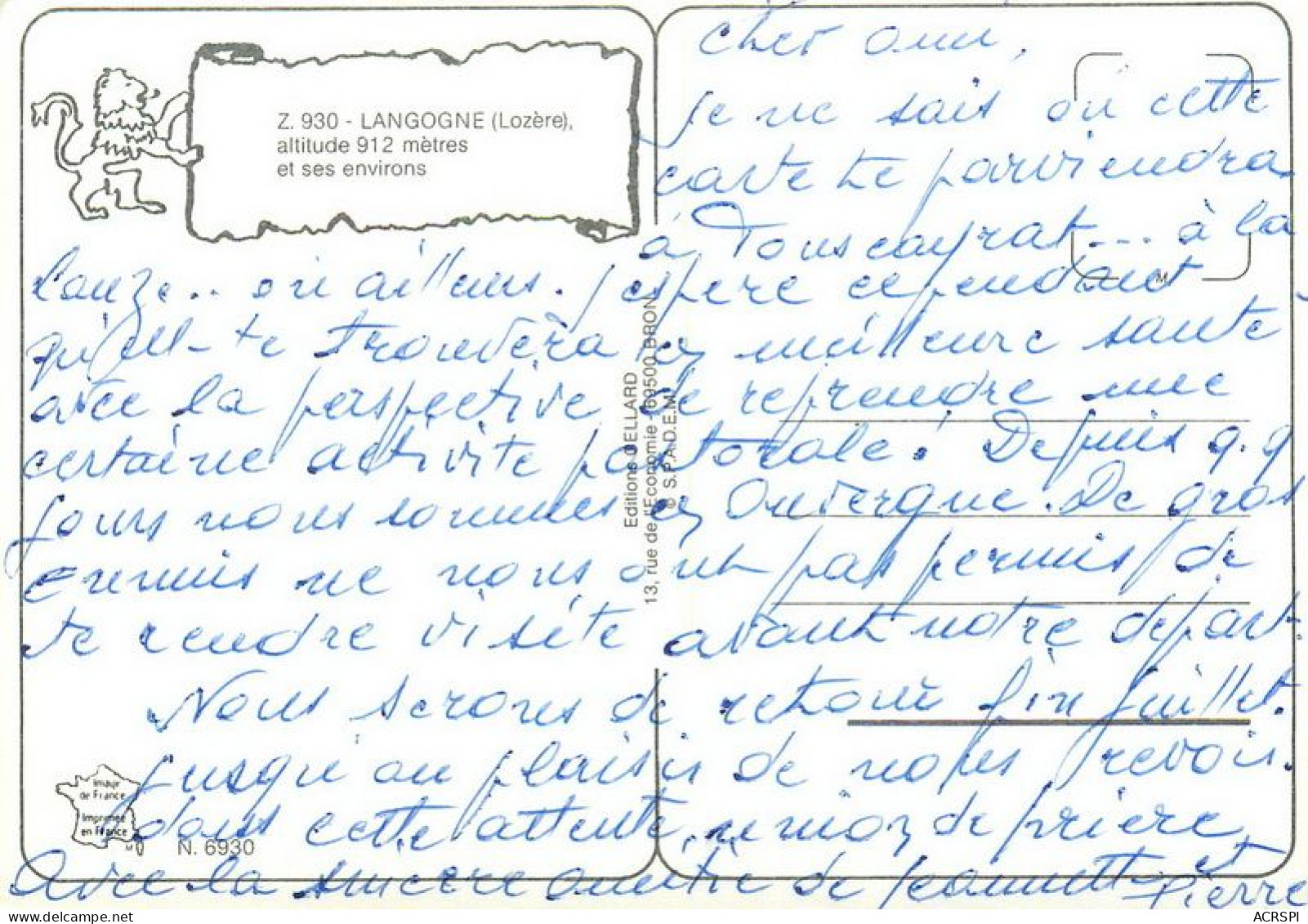 LANGOGNE Et Ses Environs  50   (scan Recto-verso)MA1898Bis - Saint Chely D'Apcher