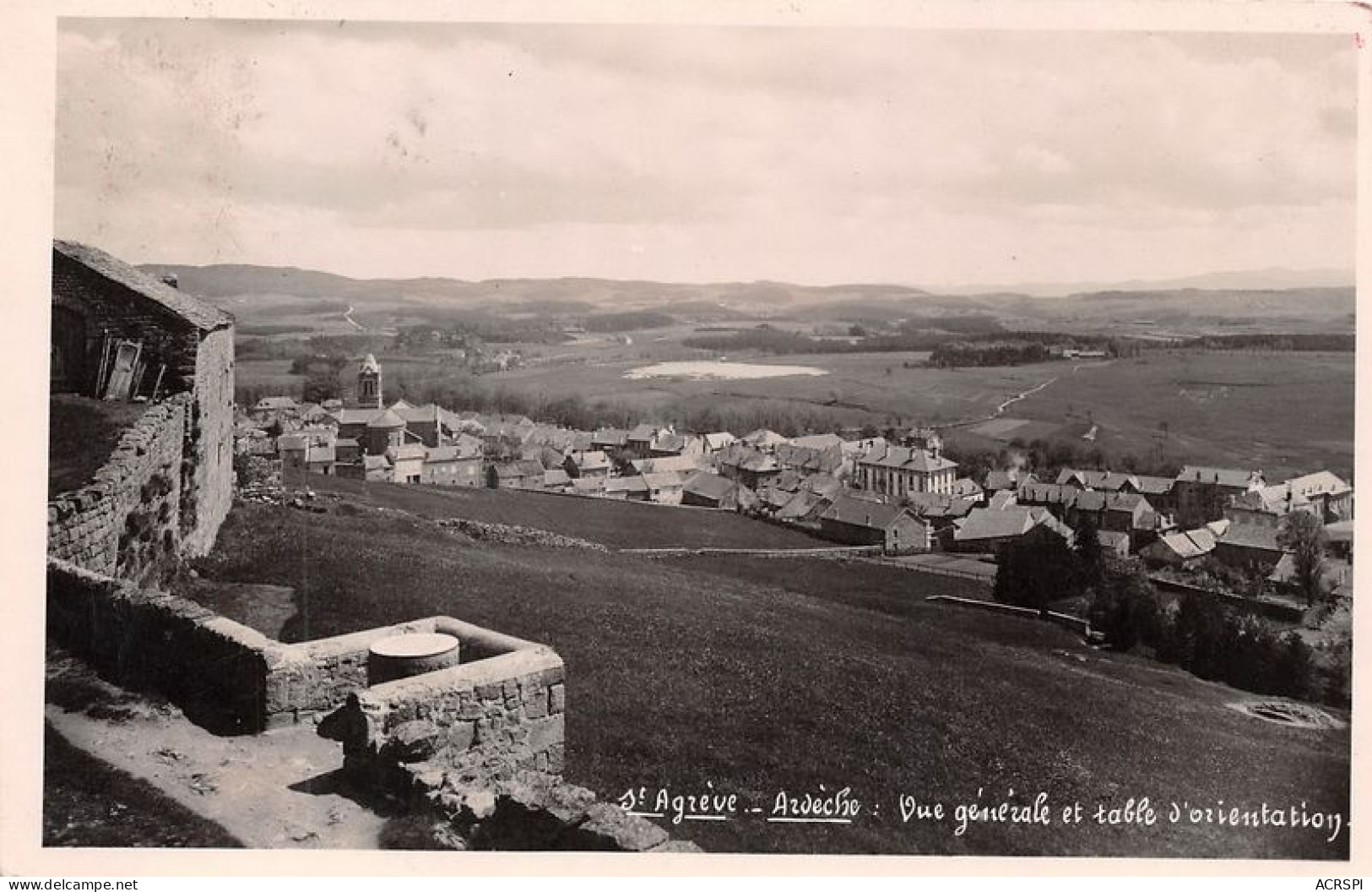 ST AGREVE Vue Generale Et Table D Orientation 2(scan Recto-verso) MA1891 - Saint Agrève