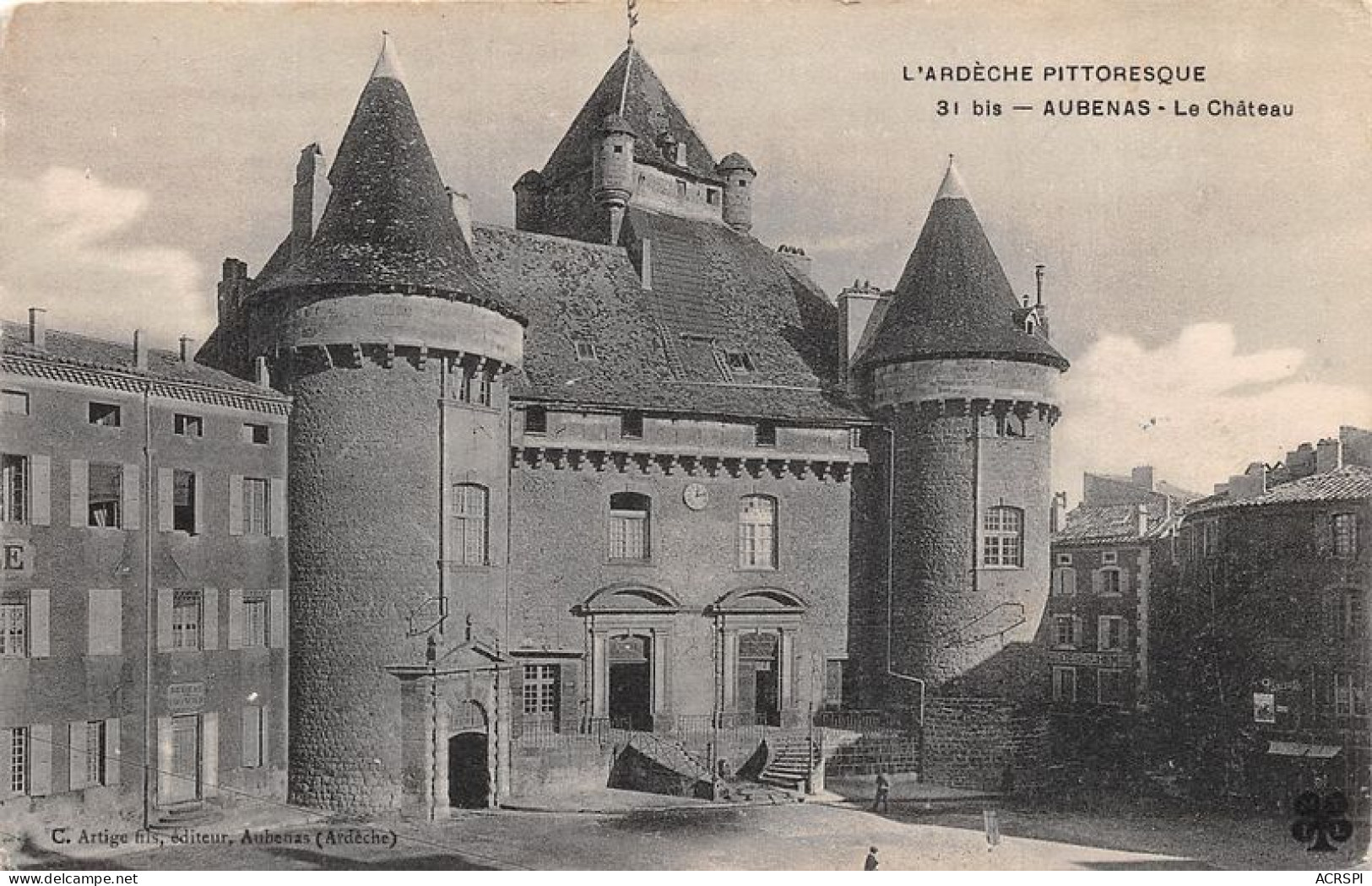 AUBENAS Le Chateau 4(scan Recto-verso) MA1891 - Aubenas