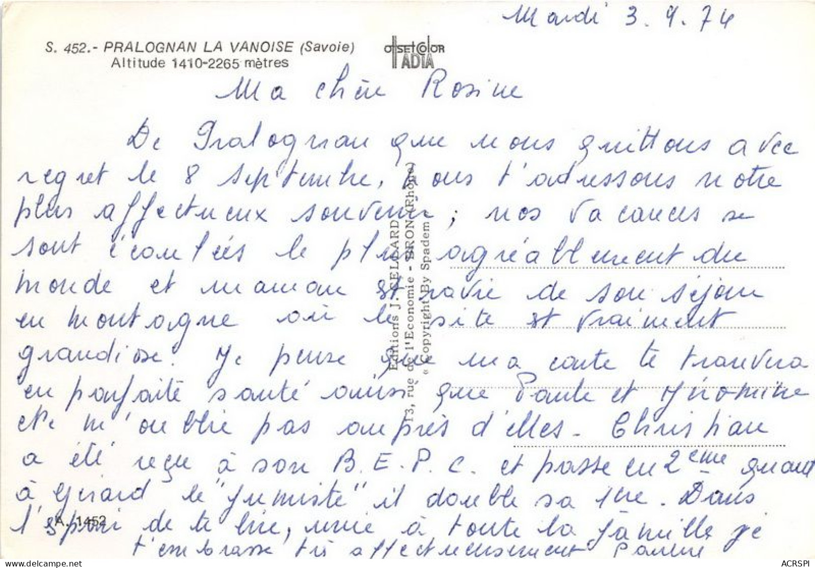 PRALOGNAN LA VANOISE 4(scan Recto-verso) MA1886 - Pralognan-la-Vanoise