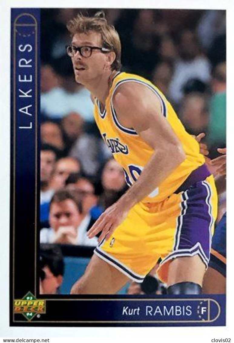 364 Kurt Rambis - Los Angeles Lakers - Carte Upper Deck NBA 1993 - Sonstige & Ohne Zuordnung