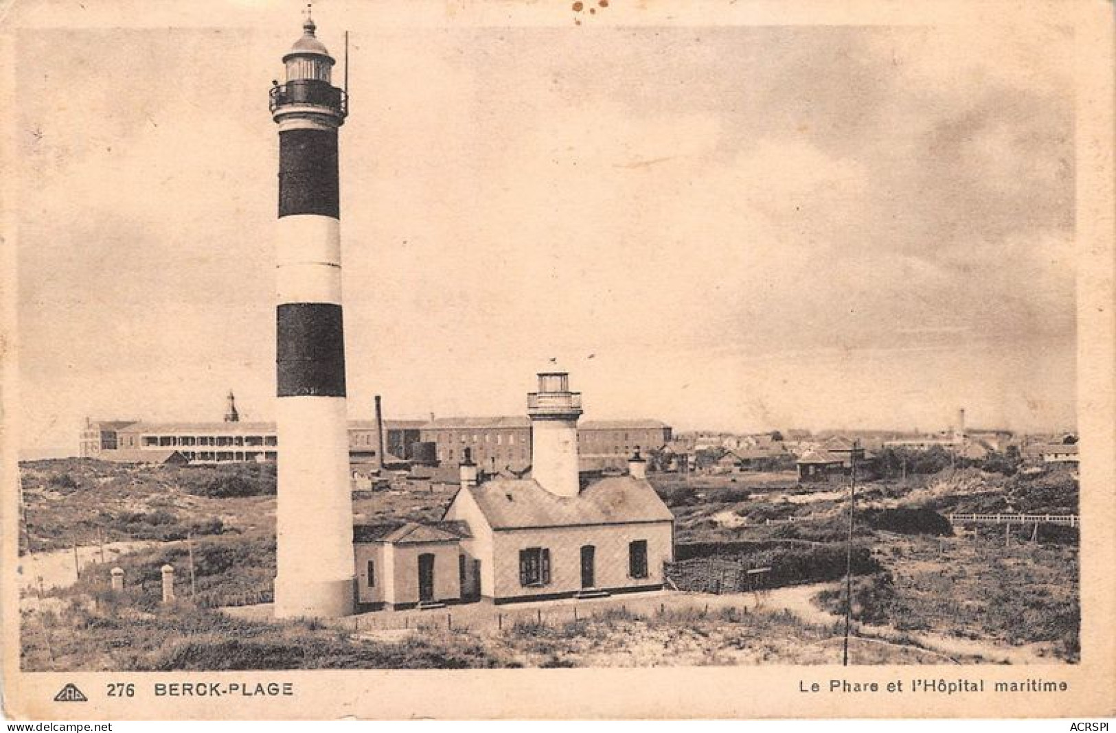 BERCK PLAGE Le Phare Et L Hopital Maritime 10(scan Recto-verso) MA1884 - Berck