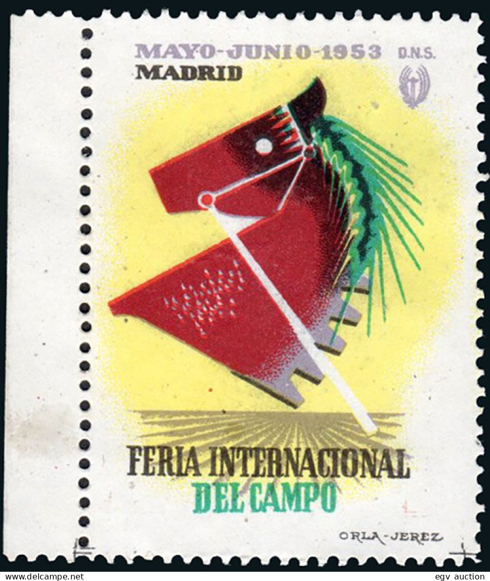 Madrid - Viñetas - 1953 - ** S/Cat - "Feria Internacional Del Campo - Mayo 1953 - DNS" - Unused Stamps