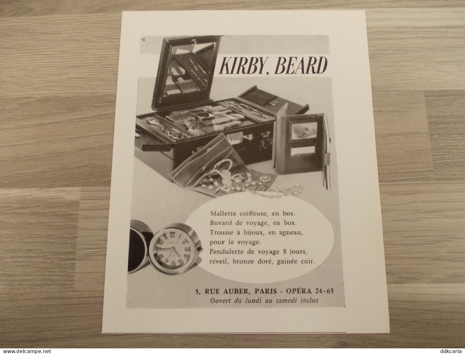 Reclame Advertentie Uit Oud Tijdschrift 1957 - Kirby, Beard - Mallette Coiffeuse, En Box - Werbung
