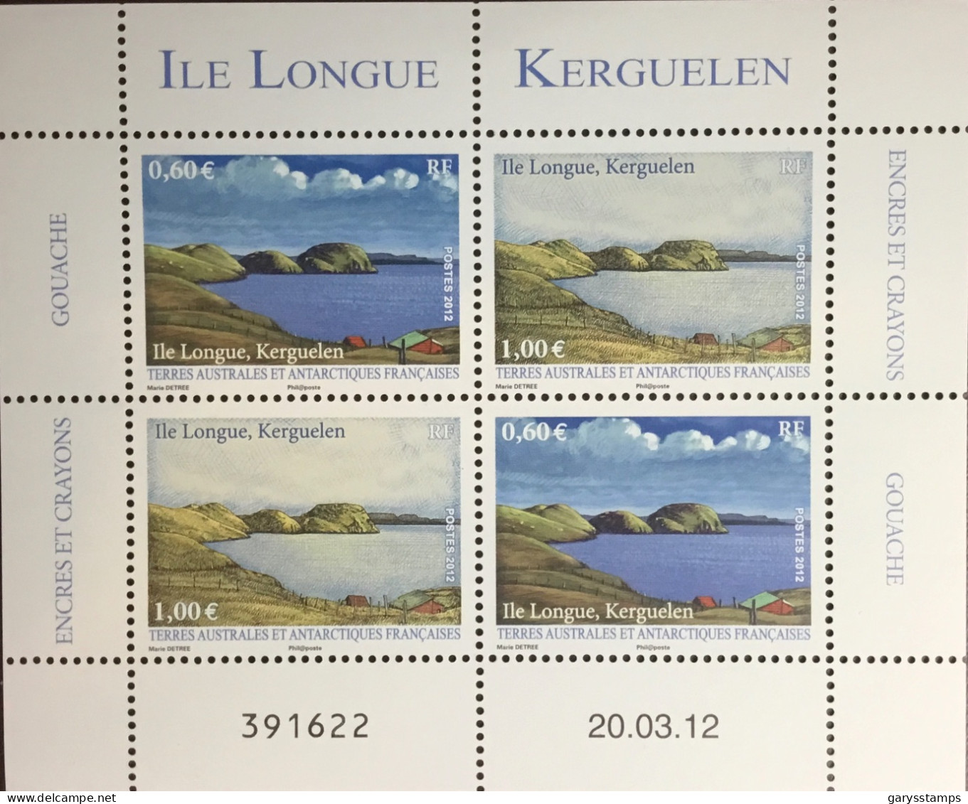 French Antarctic Territory TAAF 2012 Ile Longue Sheetlet MNH - Ungebraucht