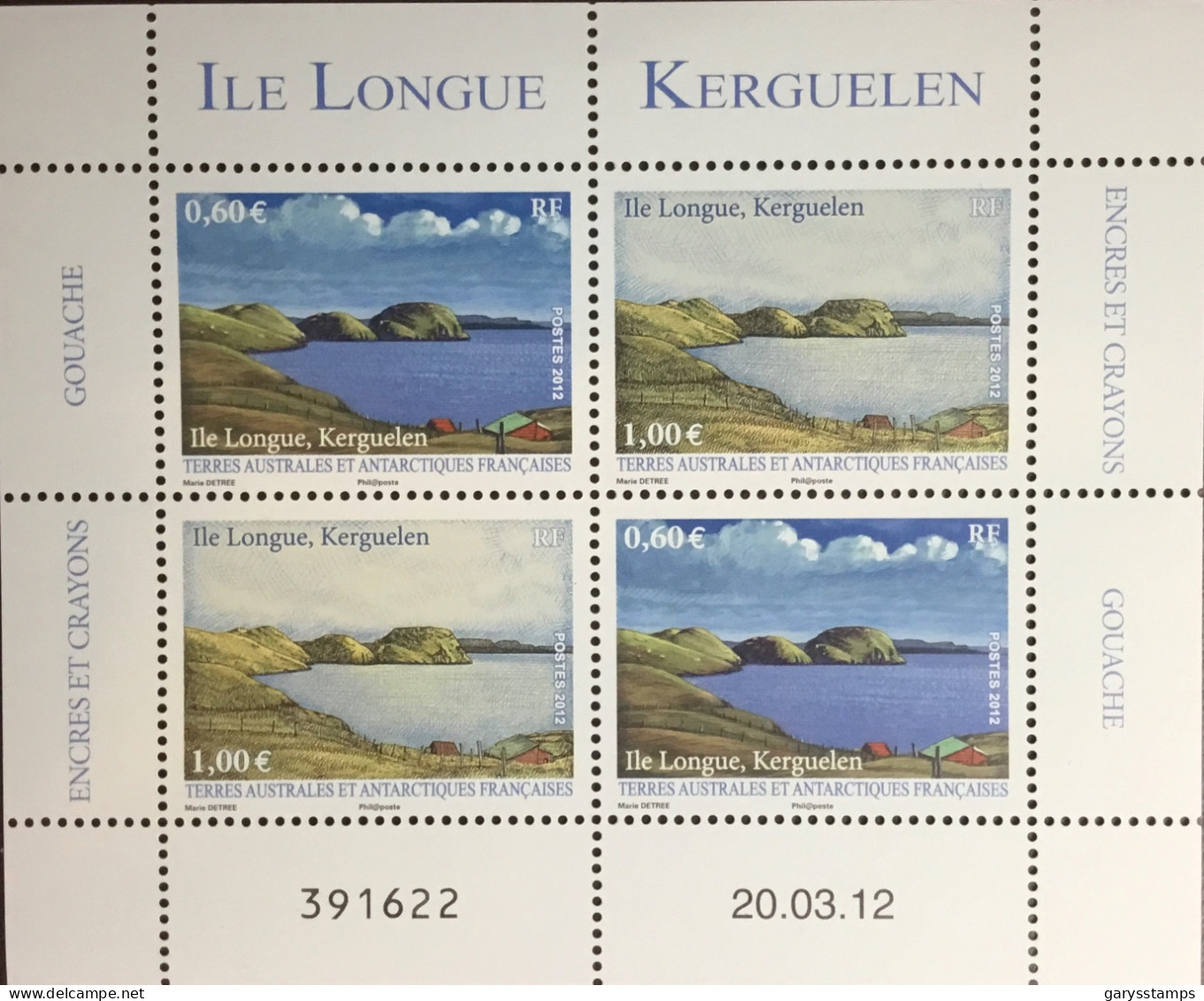 French Antarctic Territory TAAF 2012 Ile Longue Sheetlet MNH - Nuevos