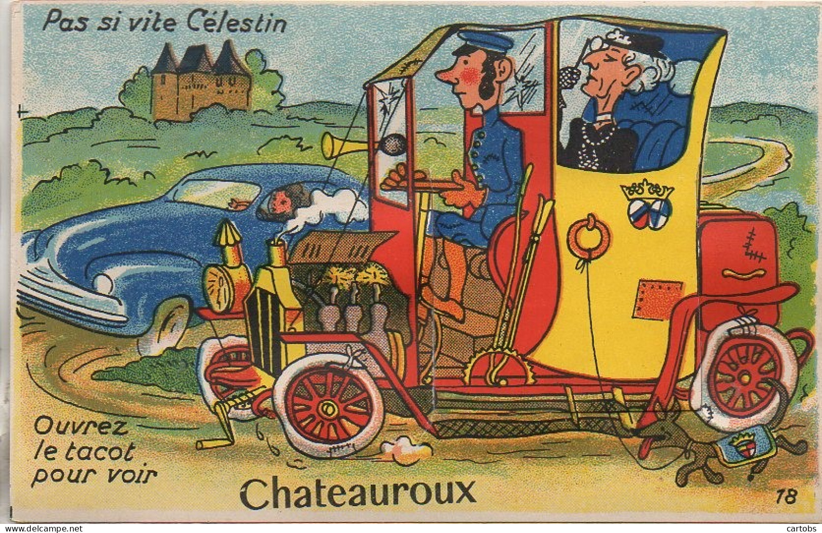 36 CHATEAUROUX  Carte Système Gaby N° 18 Ouvrez Le Capot Pour Voir...... - Chateauroux
