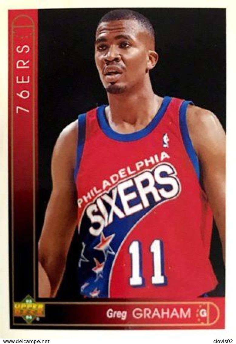 388 Greg Graham - Philadelphia 76ers - Carte Upper Deck NBA 1993 - Sonstige & Ohne Zuordnung