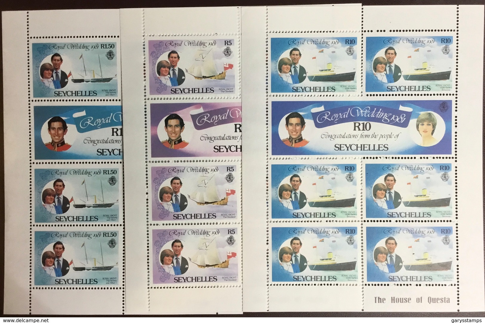 Seychelles 1981 Royal Wedding Sheetlet Set MNH - Seychelles (1976-...)