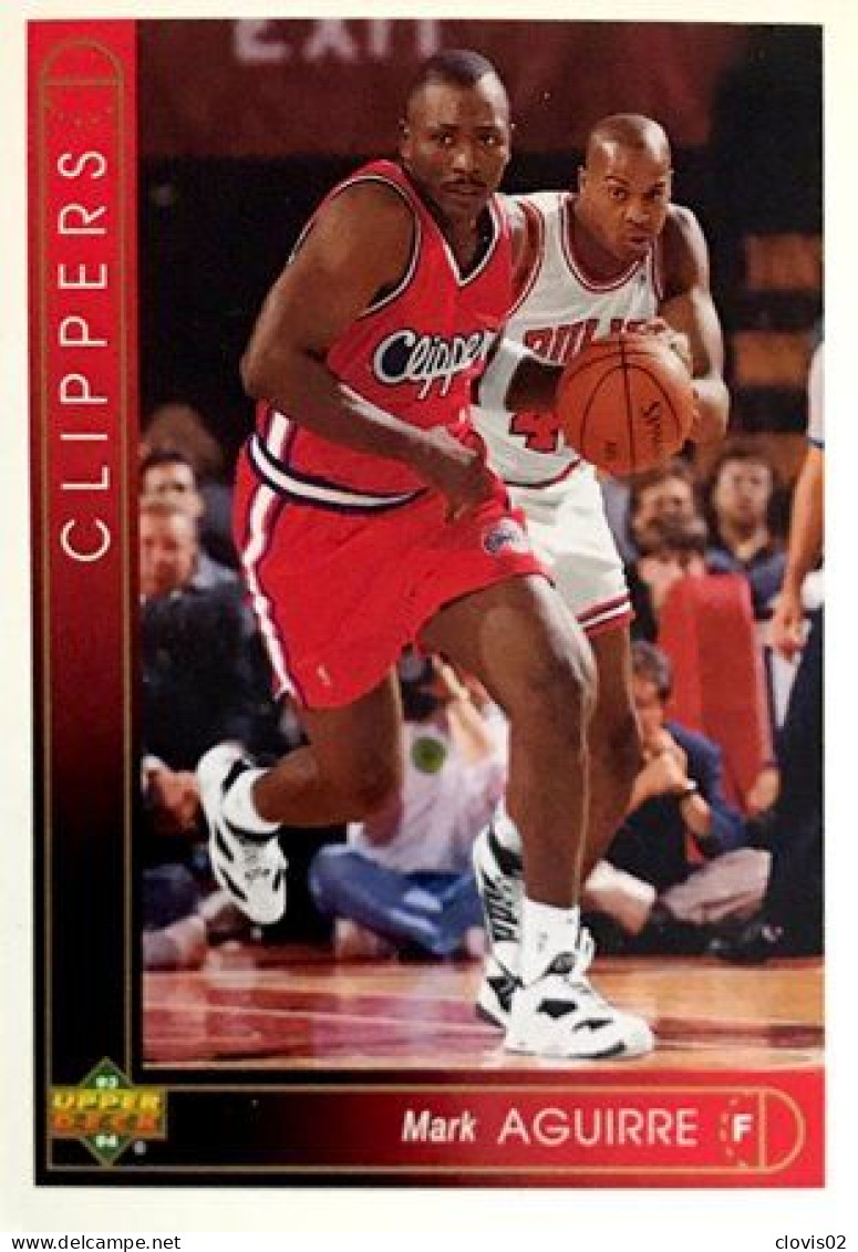 390 Mark Aguirre - Los Angeles Clippers - Carte Upper Deck NBA 1993 - Sonstige & Ohne Zuordnung