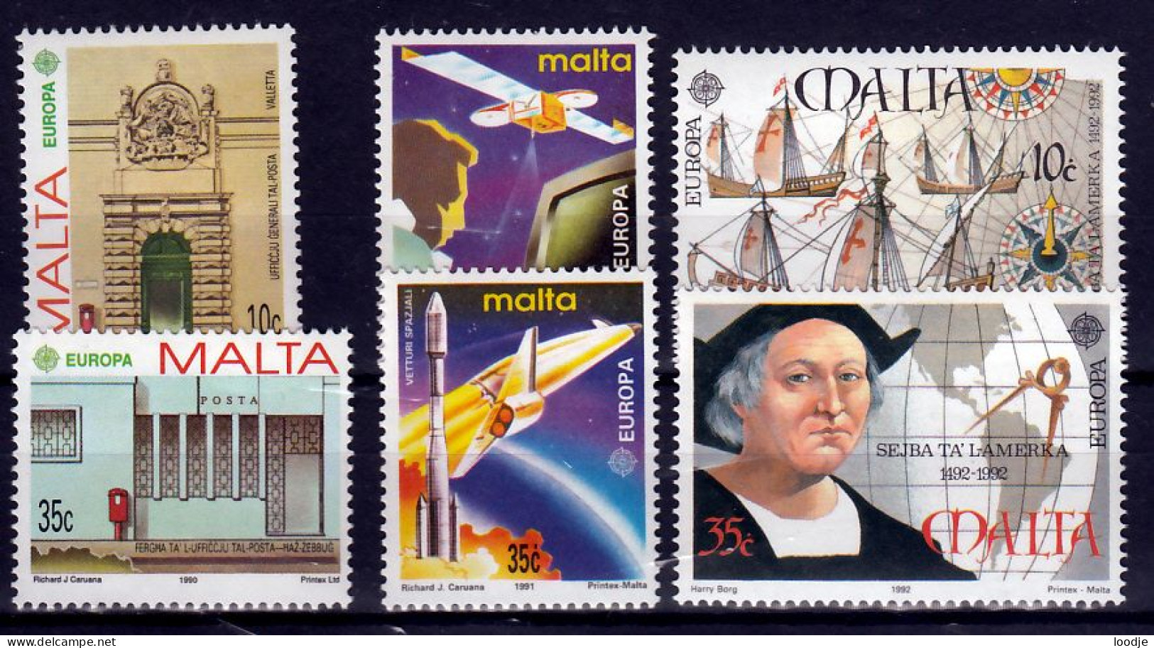 Malta Europa Cept 1990 T.m. 1991 Postfris - Malte