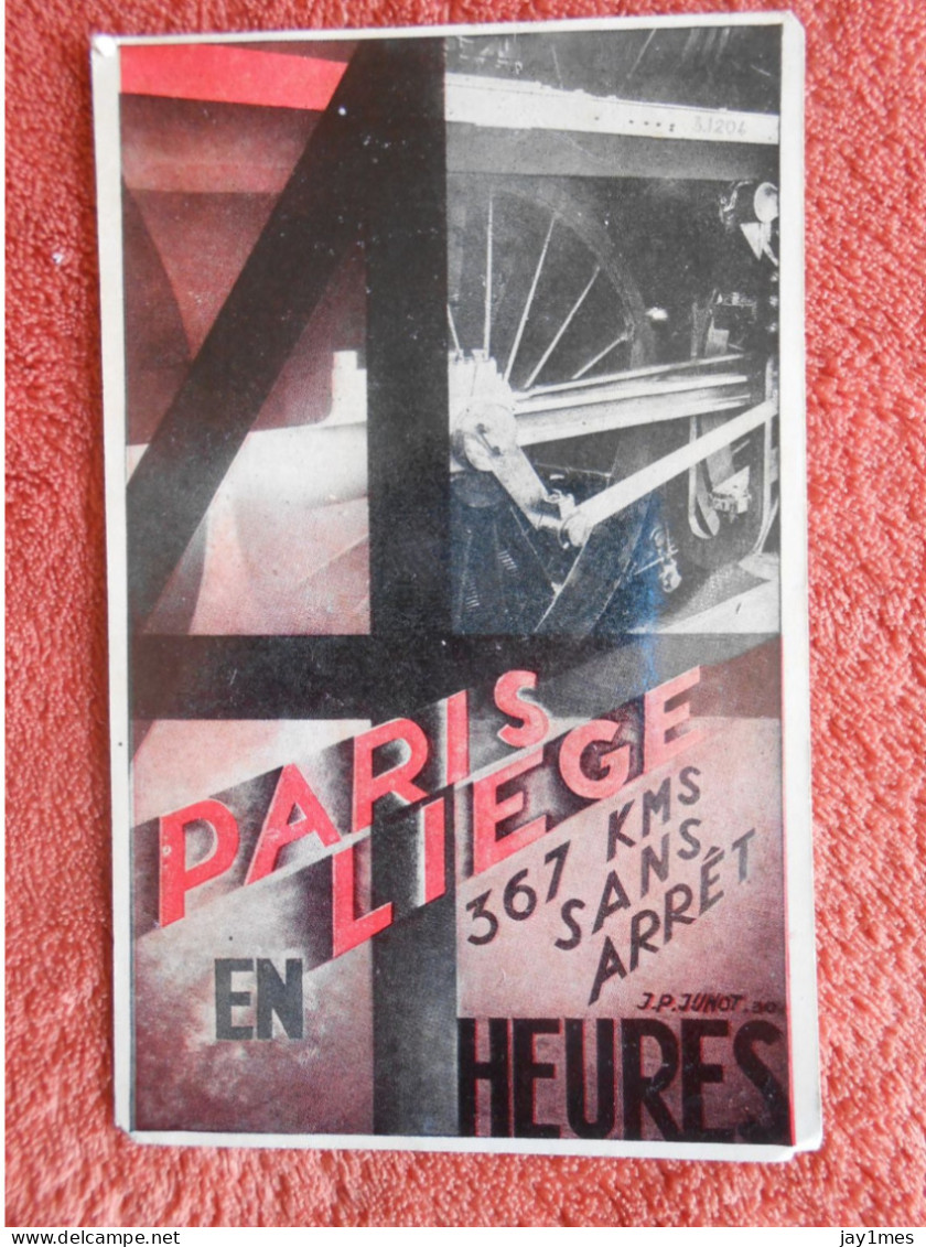 Carte Exposition De Liège 1930 Publicité Paris Liège En Train - Liege