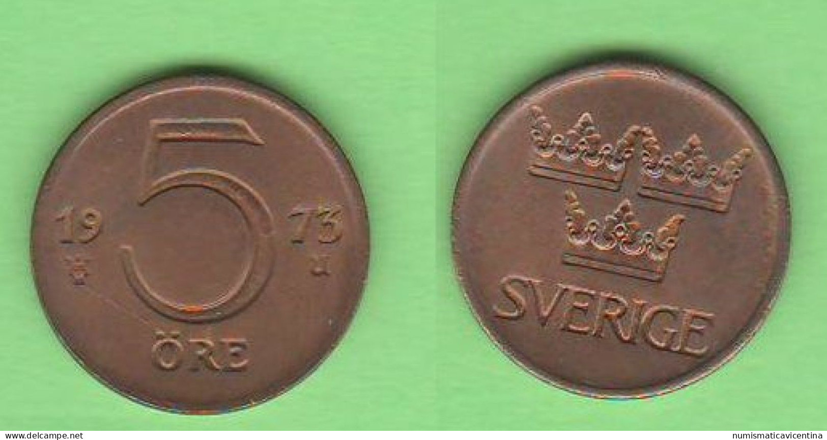 Svezia 5 øre 1973 Öre Suède Sweden SVERIGE - Suède