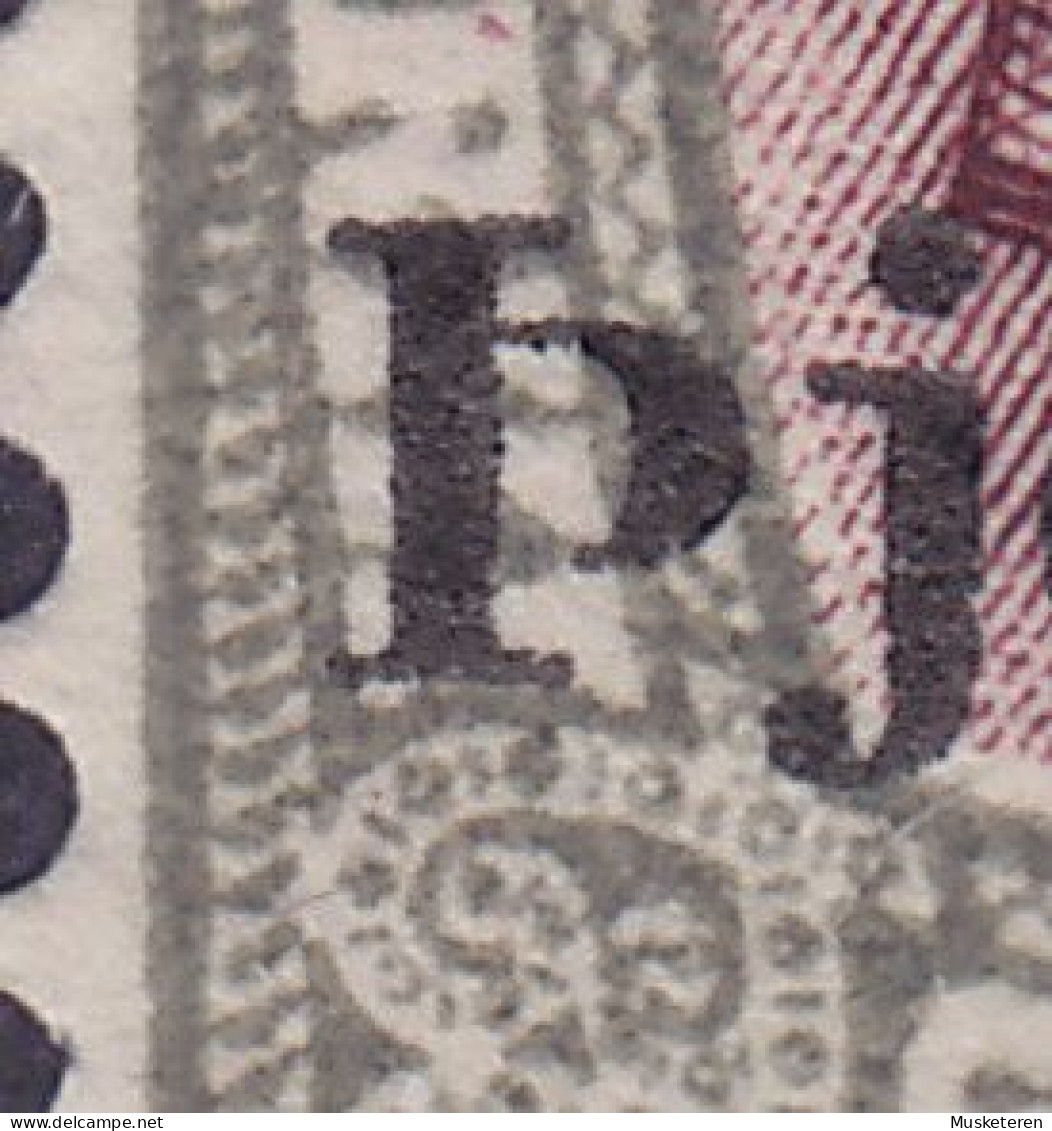 Iceland Dienstmarke 1936 Mi. 65, 50 Aur 'Double Heads' Overprinted M. Aufdruck 'Pjónusta' ERROR Variety 'Open 'P', Used - Officials