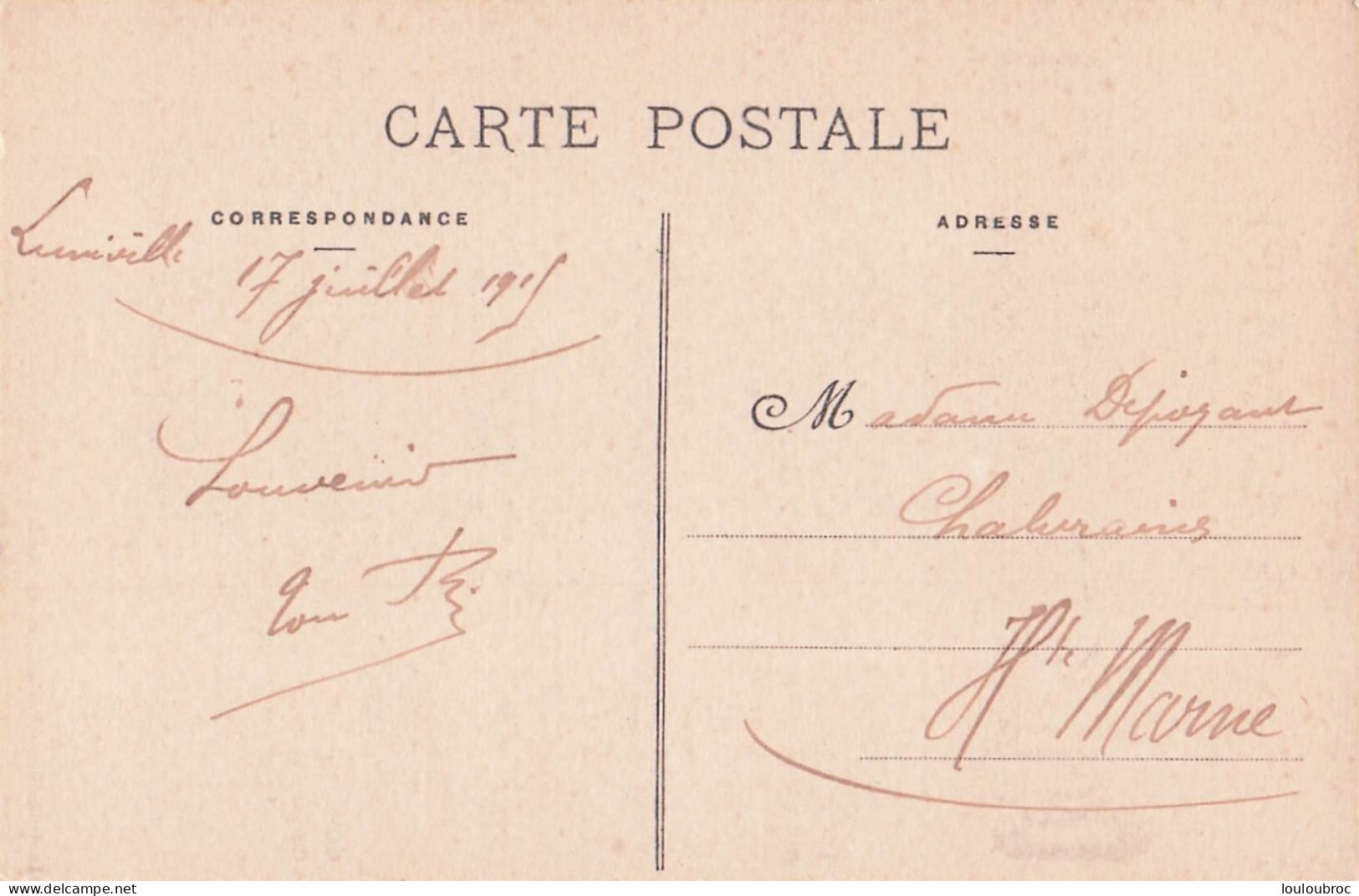 LUNEVILLE WW1 ORDRE DE REQUISITION AVIS AU MAIRE VON FASBENDER VOYAGEE EN 1915 - Luneville