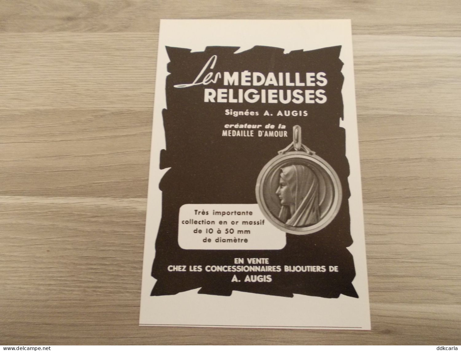 Reclame Advertentie Uit Oud Tijdschrift 1957 - Les Médailles Religieuses A. Augis - Pubblicitari