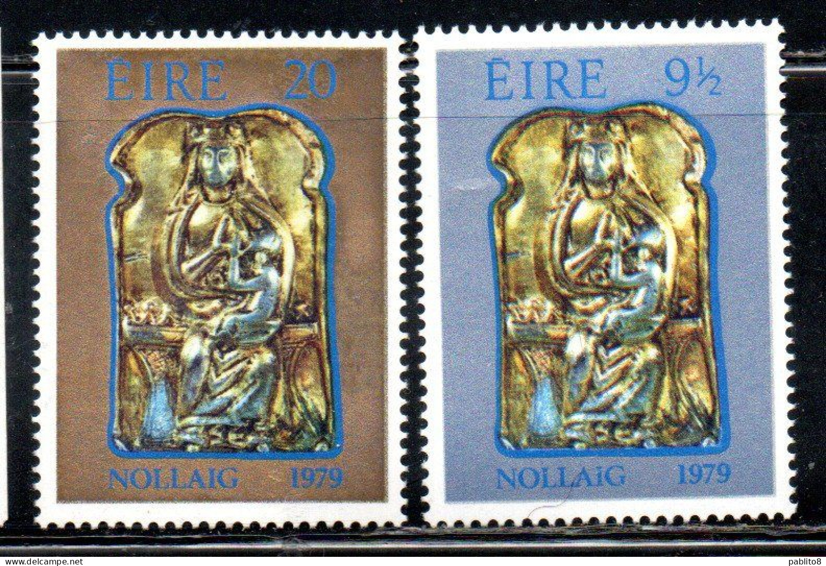 EIRE IRELAND IRLANDA 1979 CHRISTMAS ANNUNCIATION NOLLAIG NATALE NOEL WEIHNACHTEN NAVIDAD COMPLETE SET SERIE COMPLETA MNH - Unused Stamps