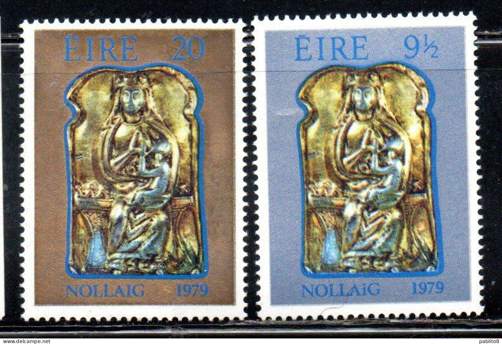 EIRE IRELAND IRLANDA 1979 CHRISTMAS ANNUNCIATION NOLLAIG NATALE NOEL WEIHNACHTEN NAVIDAD COMPLETE SET SERIE COMPLETA MNH - Ongebruikt