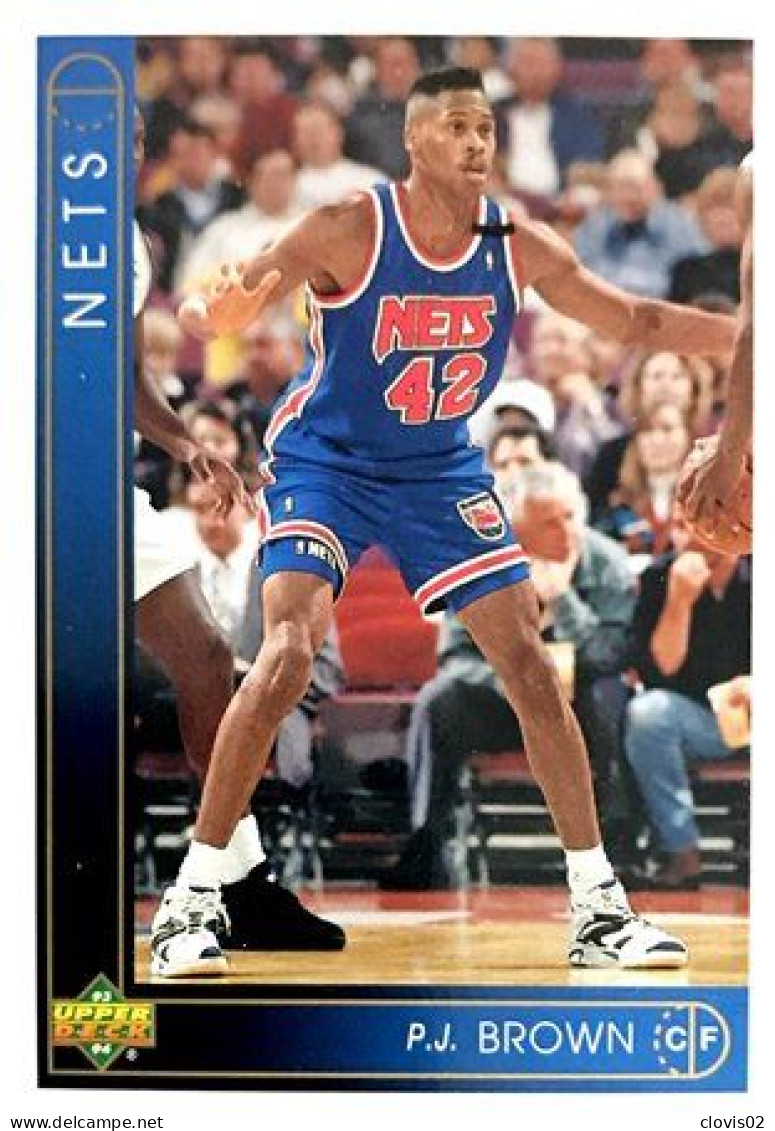 403 P.J. Brown - New Jersey Nets - Carte Upper Deck NBA 1993 - Sonstige & Ohne Zuordnung