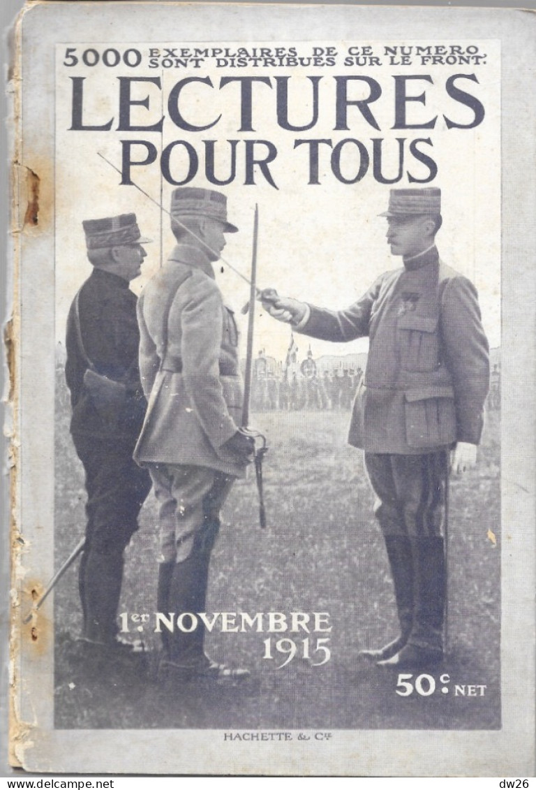 Revue Hachette Bimensuelle 1ère Guerre Mondiale - Lectures Pour Tous Du 1er Novembre 1915 - 1900 - 1949